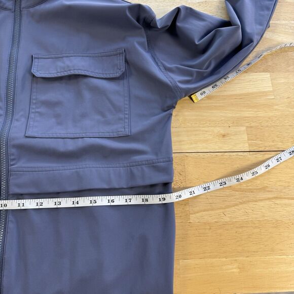SOMA Tech Knit Zipper Jacket Lightweight Softshell Pockets Blue XS Pristine - Picture 9 of 12